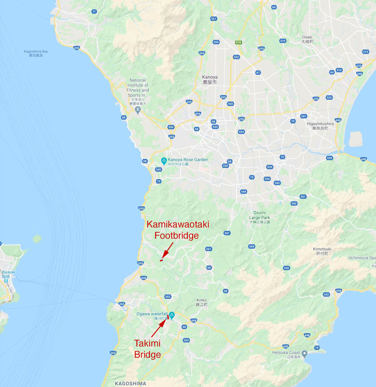 Kamikawaotaki FootbridgeLocationMapWide.jpg