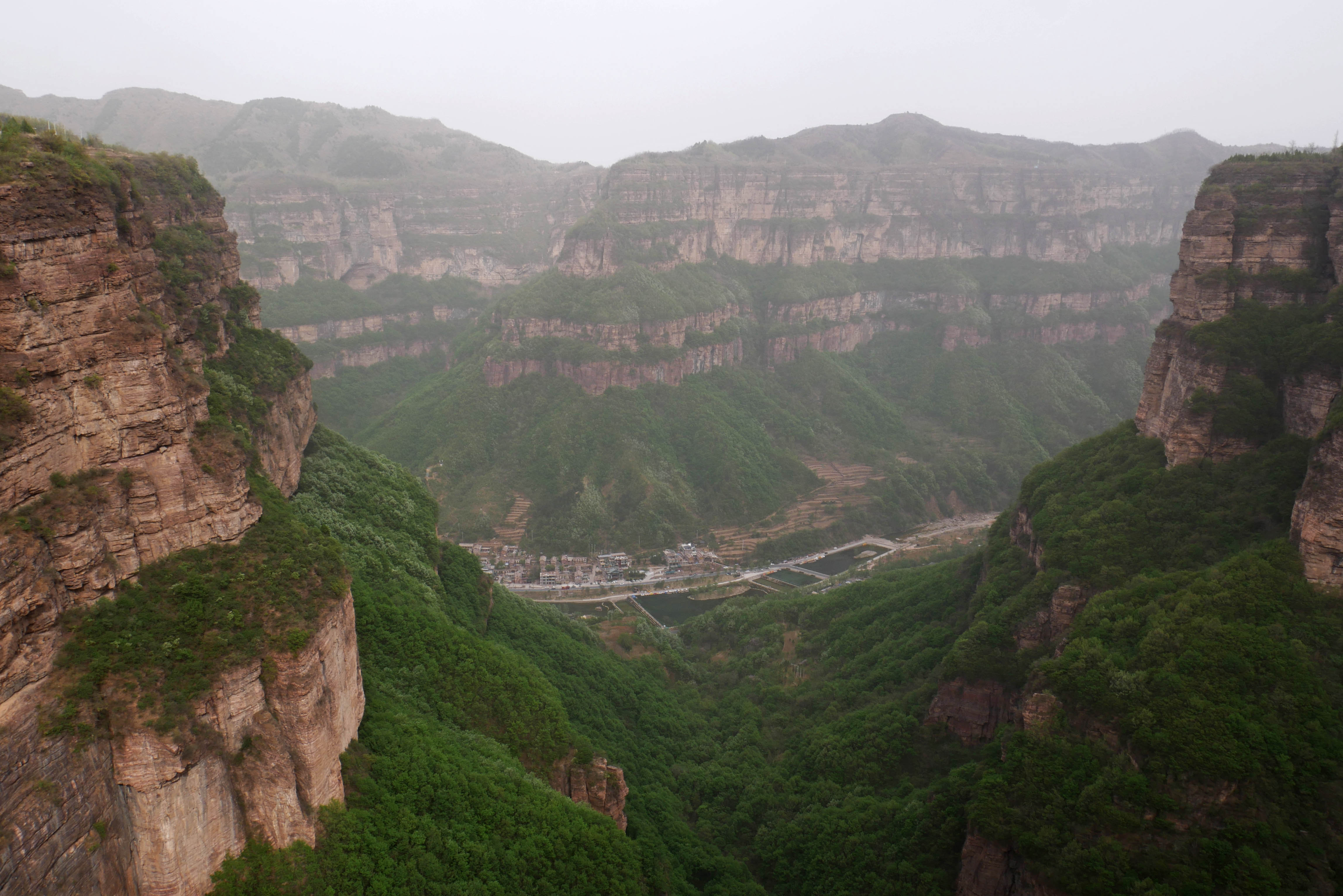 Taihang GlassFootbridgeValleyClouds.JPG