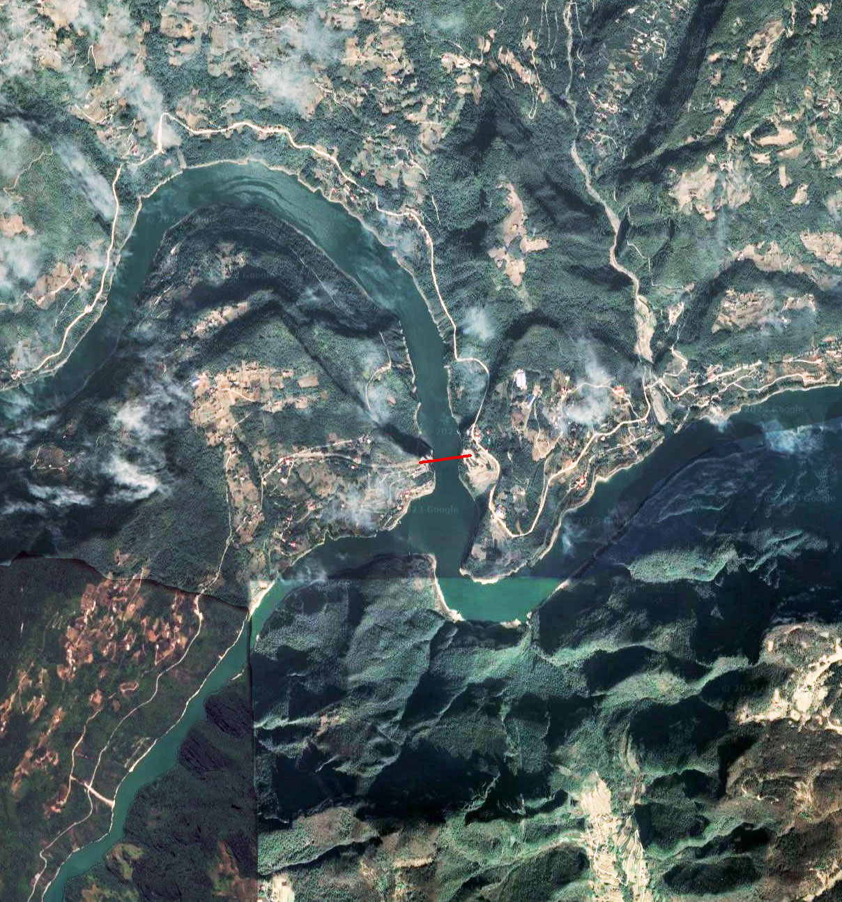 Qingjiang Bridge TianchikouSatellite.jpg